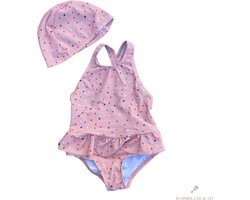 Rammelaar&Co Badpak Pink Dots – Badpak Meisjes – Maat 18-24 maanden
