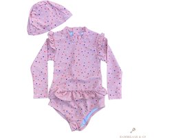 Rammelaar&Co UV-Badpak Pink Dots – Badpak Meisjes – Maat 12-18 maanden