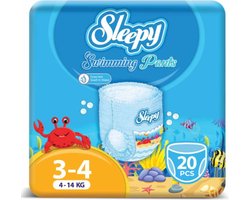 Sleepy Swimming Pants Luiers niet zwellen in water 20 pcs maat 3-4 (4-14 kg)