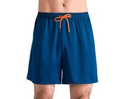Sneldrogende boardshorts voor heren - Korte sportbroek met verstelbaar trekkoord - Zwemshorts voor training en strand - Blauw