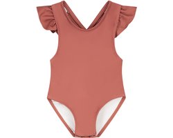 Supercute badpak Terracotta met drukknopen en gekruiste bandjes maat 74/80