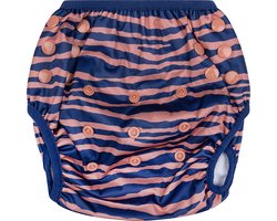 Swim Essentials | Blauw/Oranje Panterprint Wasbare Zwemluier