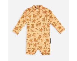 TROPICAL VIBES APRICOT BABY - 68/74 - Zwempakje lange mouw UV50+ bescherming