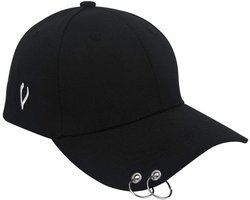 Unisex Zonneklep Sport Snapback, Hiphop Gebogen Baseball Cap voor Buitenactiviteiten - Zwart - Fietsen, Camping, Wandelen
