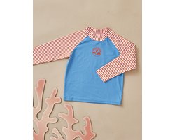 Uv top met cactus print, donker aqua