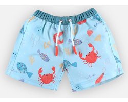 Zwemshort met dubbele bescherming, aqua