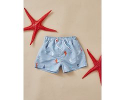Zwemshort met dubbele bescherming, donker aqua