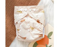Baby - Beige halve zonnen - Zwemluier Waterdicht - Herbruikbaar - Onze size - Milieuvriendelijk