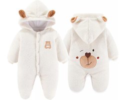 Baby Garden baby winterjas - Fleece winter boxpak Knuffelige - maat 80 - Wit