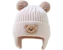 Baby muts - Muts & Sjaal - Kindermuts - Beanie - 6 maanden tot 3 jaar - Beige