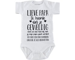Baby romper cadeau tekst papa zwangerschap bekendmaking aankondiging voor de liefste aanstaande geboorte gaat worden jullie worden zwangerschapsaankondiging je wordt vader eerste Vaderdag kort 56