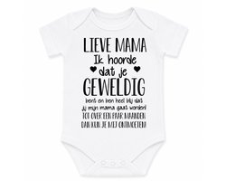 Baby rompertje cadeau tekst mama zwangerschap bekendmaking aankondiging voor de liefste aanstaande geboorte gaat worden jullie worden zwangerschapsaankondiging je wordt moeder eerste moederdag