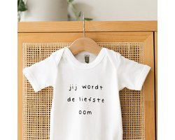Baby rompertje met tekst - Jij wordt de liefste oom - Maat 50-56 - Aankondiging zwangerschap - Cadeau - Zwangerschap aankondiging - aankondiging baby - pregnancy announcement