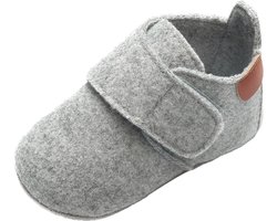 Babyschoentjes - Klittenbandsluiting - Maat 18-19 - 11cm - Grijs