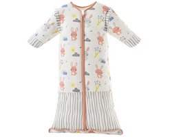 Babyslaapzak met afritsbare mouwen – Maat M – Konijnenprint – Geschikt voor 3_7 jaar, peuterslaapzak, lange slaapzak kind, konijnenprint, slaapzak met rits, afritsbare mouwen, warme kinderslaapzak