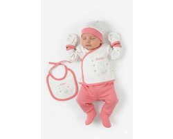 Bunny | 5-delige baby newborn kleding set met vestje meisjes - Bunny Babykleding - Newborn set - Babyshower cadeau - Kraamcadeau