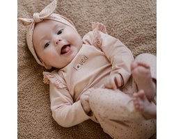 Dirkje Baby Meisjes set Shirt Loved, Broek en Haarband Organic cotton maat 86