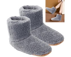 Elektrische Verwarmde Pantoffels - USB Voetverwarmers - Zachte en Wasbare Sloffen - Elektrische Voetwarmer - Voor Heren en Dames - Maat 39-43