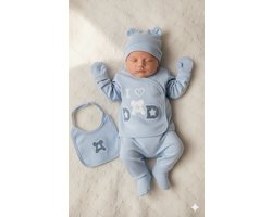 I love dad - 5-delige newborn kledingset - Jongens - Newborn set - Babykleding - Babyshower cadeau - Kraamcadeau