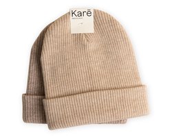 Karē Baby Muts - Baby Mutsje voor jongens en meisjes - Zacht & Ademend Merino Wol - 2 Pack - Warm Walnut & Bon Beige