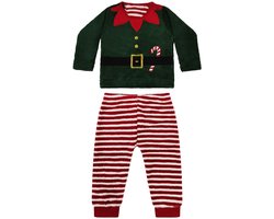Kerst Baby Setje Pakje Elf Groen - Maat 62 - Voor over romper - Baby kleding babykleding jongens meisjes - Kerstkleding