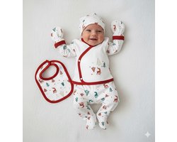 Kerst - Hert - Baby newborn 5-delige kleding set jongens - Newborn kleding set - Newborn set - Babykleding - Babyshower cadeau - Kraamcadeau