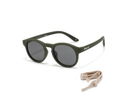 Maesy Baby Zonnebril Bowi - 1 t/m 3 jaar - Elastiek - Flexibel - UV400 Bescherming - Zonnebril Kind - Groen