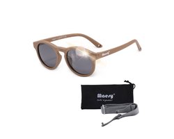 Maesy Baby Zonnebril Bowi - 1 t/m 3 jaar - Elastiek - Flexibel - UV400 Bescherming - Zonnebril Kind - Taupe Bruin