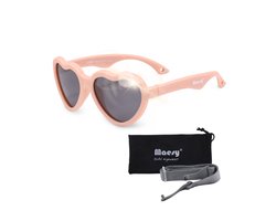 Maesy Baby Zonnebril Maes - 0 t/m 2 Jaar - Elastiek - Flexibel - UV400 Bescherming - Zonnebril Kind Hart - Licht Roze