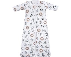 Meyco Baby Animal baby slaapzak met afritsbare mouwen - multicolour - 90cm - 2.5 TOG
