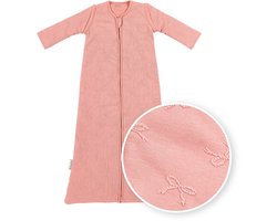 Meyco Baby Studio Collection Bow Baby Slaapzak Met Afritsbare Mouwen - Rose - 110cm - 2.5 TOG