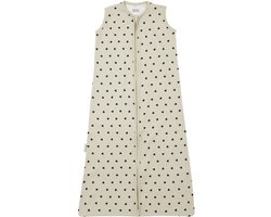 Meyco Baby Sweet Heart Zomerslaapzak - 70 cm - Soft Sand/Black