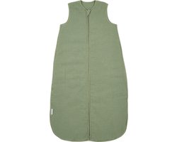 Meyco Baby Uni Baby Slaapzak Gevoerd - Pre-washed Hydrofiel - Olive Green - 110cm - 2.0 TOG