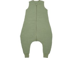 Meyco Baby Uni baby winter slaapoverall jumper - pre-washed hydrofiel - olive green - 104cm - 2.0 TOG