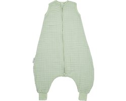 Meyco Baby Uni baby zomer slaapoverall jumper - pre-washed hydrofiel - soft green - 104cm - 0.5 TOG