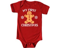My first christmas -  Rompertje - Kerst romper - Baby's eerste kerst - BabyBugz - Maat 0 tot 3 maanden