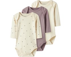 NAME IT NBFBODY 3P LS HEART NOOS Meisjes Body - Maat 68
