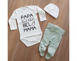 Newborn Baby Kleding Set tekst - Jongens en Meisjes Romper - Kraamcadeau - Babyshower Cadeau - 4-6 Maanden