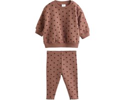Next - Meisjes - 2-delige babyset van sweatshirt en legging - Bruin
