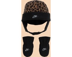 Nike panter print / leopard kind muts en handschoenen (maat 1-2 ) baby - peuter