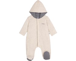 Petit Bateau Effen gewatteerd babypakje met capuchon en voetjes