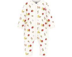 Petit Bateau Katoenen babypyjama zonder voetjes met fruitprint Meisjes Boxpak - Wit / Meerkleurig