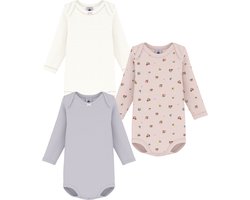 Petit Bateau Set van katoenen body's met lange mouwen en bloemenprint