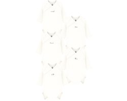 Petit Bateau Setje met 5 katoenen rompertjes met lange mouw voor baby's