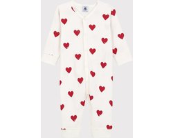 Petit Bateau Slaappakje zonder voetjes met hartjesprint in katoen voor baby's