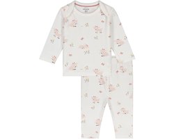 Prénatal baby pyjama hert - Meisjes - Ivoor wit - Maat 56