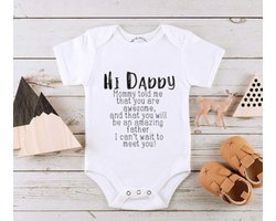 Romper Daddy to be - Kraamcadeau - Zwangerschap aankondiging - rompertjes met tekst - 100% katoen - maat 50 - 0-3 maanden - Zwanger - Daddy to be - Vaderdag cadeau - pregnancy announcement