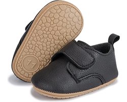 Steppies - Babyschoentjes PU Leer - Zwart - 0-6 maanden - Maat 17-18