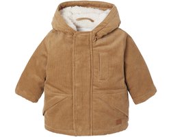 Vertbaudet Babymantel in ribfluweel met voering van imitatiebont