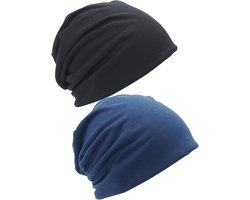 Wintermuts voor dames en heren - Warme slouch hoed - Set van 2 - Zachte muts voor chemo - Unisex - Comfortabel en stijlvol